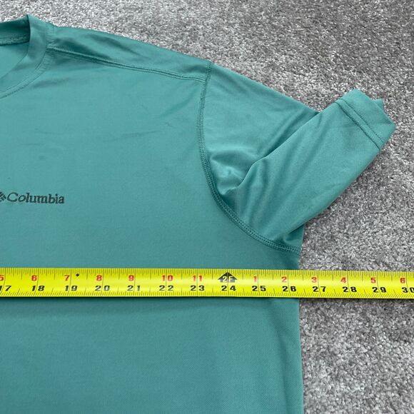 Columbia Meaker Peak Omni Wick T-Shirt Mens XXL Green Crew Short Sleeve Active - Picture 8 of 12